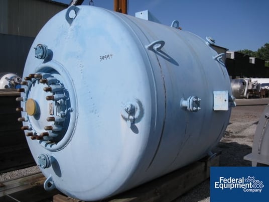 1500 gallon Pfaudler, glass lined reactor body, 100 psi, jacketed for 90 psi, 5015 glass, lug mounted - Image 3