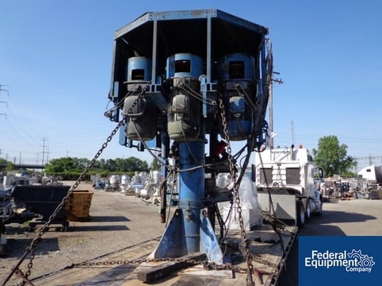 60/60/30 HP Hockmeyer tri-shaft vacuum mixer, (2) 60 HP high speed dispersers, (1) 30 HP anchor type - Image 2