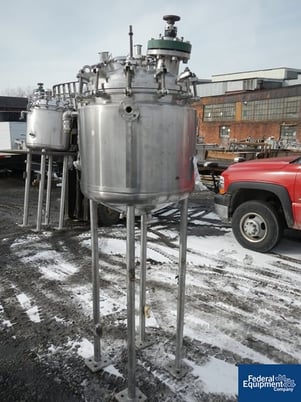 46 gallon Precision Stainless reactor, 316L Stainless Steel, bolt on dish top, dish bottom, 45 psi @ 300°F - Image 2