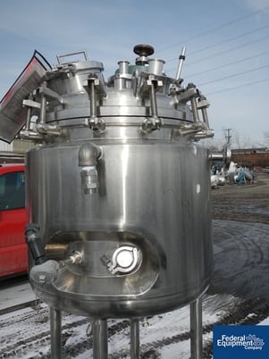 46 gallon Precision Stainless reactor, 316L Stainless Steel, bolt on dish top, dish bottom, 45 psi @ 300°F - Image 4