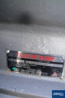 Tri-Clover #SP216MDG-S, Stainless Steel, 2.5" x 2", 1.5 HP motor, 230/460 V., on cart, serial #S10729, #41235 - Image 2