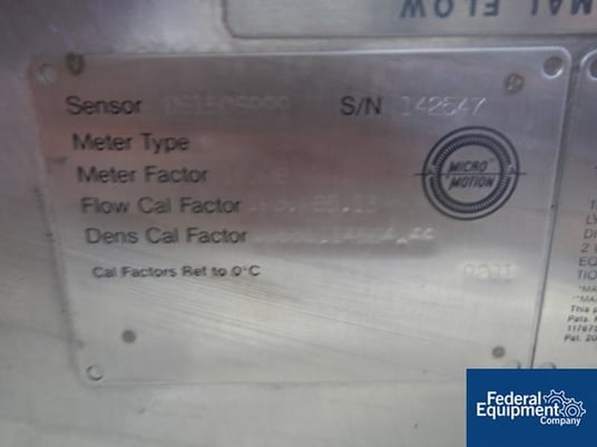 Micro Motion #DS-1509999, flow meter, Stainless Steel construction with transmitter, #42033 (7 available) - Image 4
