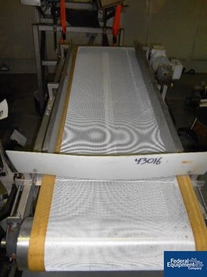 19" wide x 5' long, Inclined perforated belt conveyor, .75 HP motor, #43016 - Image 2