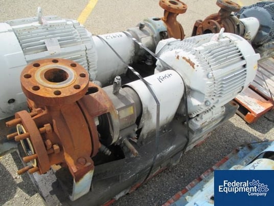 625 GPM @ 218' TDH, Dean, 3" x 4", Carbon Steel, on base w/60 HP motor, serial #17499, #43431 (2 available) - Image 1