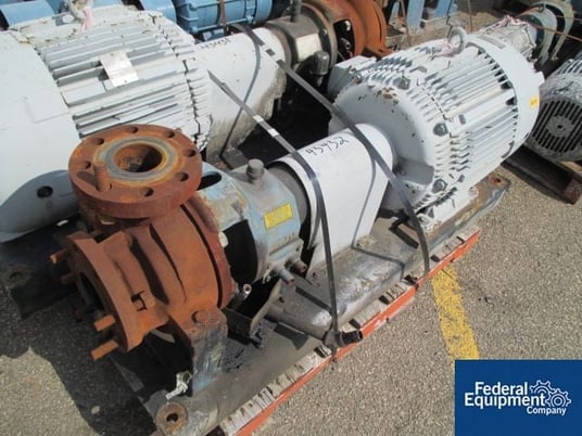 625 GPM @ 218' TDH, Dean, 3" x 4", Carbon Steel, on base w/60 HP motor, serial #17497, #43432 - Image 1