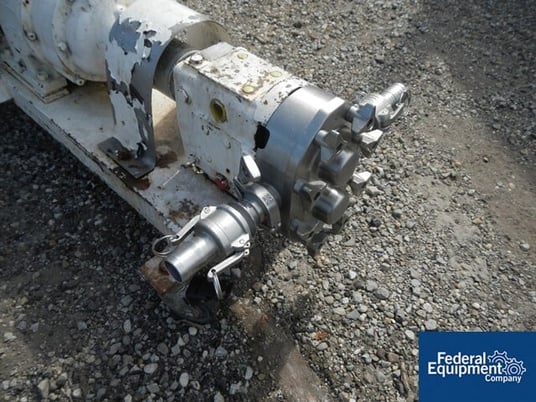 Waukesha #30, Stainless Steel rotary lobe, 1.5" inlet/outlet, portable base, 2 HP, 230/460 - Image 3