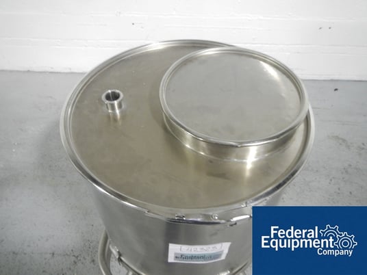 4 cu.ft., Stainless Steel Tote Bins, 22" x 42" x 17" cone bottom, 12" top access, 1.5" top nozzle, 8" bottom - Image 5