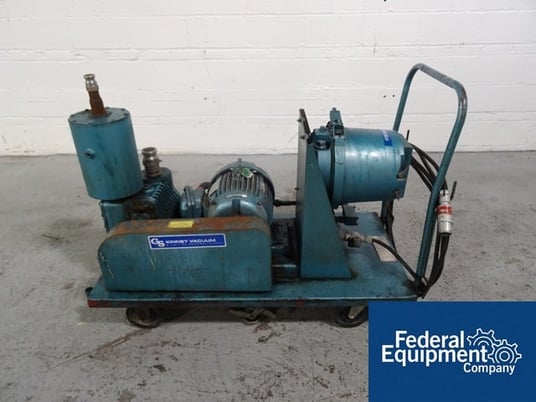 15 CFM, Kinney #KC-15, 3 HP, 460 V. explosion proof motor, on cart, serial #85-1419-LS249-7, #45779 (2 - Image 2