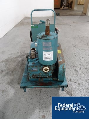 15 CFM, Kinney #KC-15, 3 HP, 460 V. explosion proof motor, on cart, serial #85-1419-LS249-7, #45779 (2 - Image 5