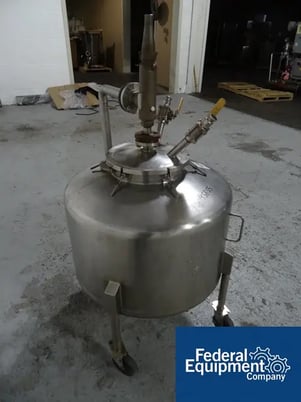 40 gallon Stainless Metals, Stainless Steel receiver, 30" dia.x 12" str.side, dish top/bottom, 10 psi & FV @ - Image 4
