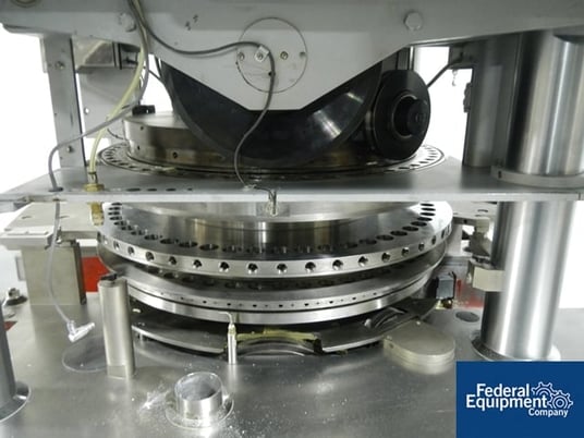 1 Ton, Manesty Elite #800, 55-station, 65 kN comp.w/10 kN pre-comp, dbl.sid, force fdrs, 16mm tab.diameter - Image 7
