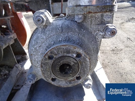 Warman #AH-Rubber, Carbon Steel centrifugal slurry pump, removeable rubber liner, 2" in/2" outlets, belt - Image 3