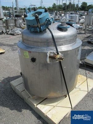 100 gallon Pfaudler, 316 Stainless Steel, 32" dia.x 25" str.side, dish top/bttm, 50 psi & FV @ 350°F int - Image 3