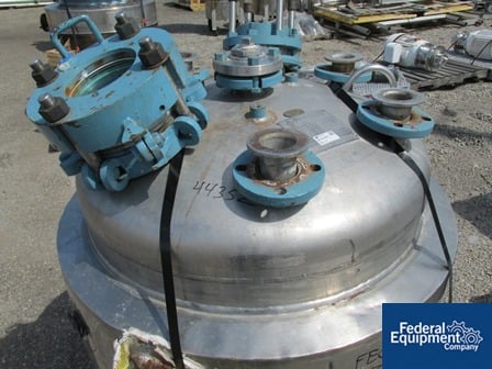 100 gallon Pfaudler, 316 Stainless Steel, 32" dia.x 25" str.side, dish top/bttm, 50 psi & FV @ 350°F int - Image 4