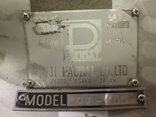Fuji Paudal #QJ-400, Marumerizer, Stainless Steel, with control panel, serial #21426, 1992, #46624 - Image 2