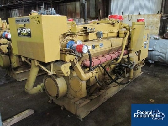 750 KW Caterpillar #D349, SRCR, 938 KVA, diesel fired, 230/460 Volts, 1800 RPM, 280 gal.C/S day tank, #47296 - Image 1