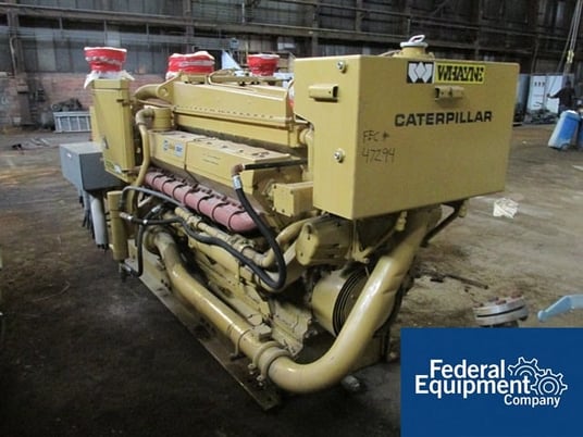 750 KW Caterpillar #D349, SRCR, 938 KVA, diesel fired, 1100 HP, 16 cyl.eng, 1800 RPM, 280 gal.C/S tank, 705.4 - Image 4