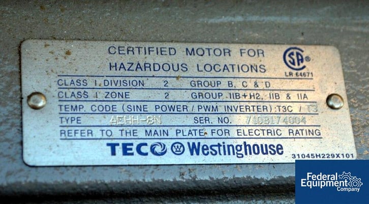 Teco Westinghouse, AEHH8N, Premium Efficiency Inverter Duty Mtr, f/Hazardous Locations, 3/60/230/460 Volts - Image 3