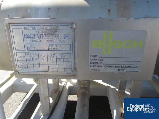 94 ACFM, Busch #AC200, 10 HP, 480 V.motor, Ftybe(2) 12" dia.x 21" L Stainless Steel receivers, ITT cond.150 - Image 6