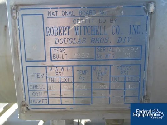 94 ACFM, Busch #AC200, 10 HP, 480 V.motor, Ftybe(2) 12" dia.x 21" L Stainless Steel receivers, ITT cond.150 - Image 7