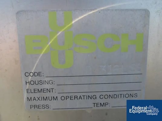 94 ACFM, Busch #AC200, 10 HP, 480 V.motor, Ftybe(2) 12" dia.x 21" L Stainless Steel receivers, ITT cond.150 - Image 8