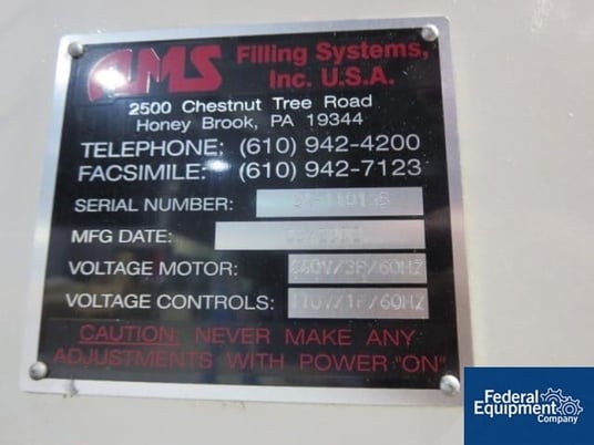 AMS #SA-110, semi-auto filler, Stainless Steel, servo dr.main auger, A-B PLC, oper.HMI interface, 110 - Image 3