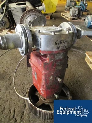 2 GPM, Lobeflo, Stainless Steel Rotary Lobe Pump, 2" inlet & outlet on base, 7.5 HP motor, serial #321215A - Image 2