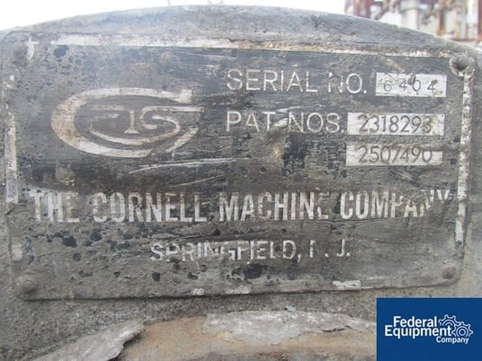 Cornell #D-16, Versator, Stainless Steel, 1-20 GPM, 16" dia.disc, 200-4000 RPM, 7.5 HP, 220/440 V. variable - Image 7