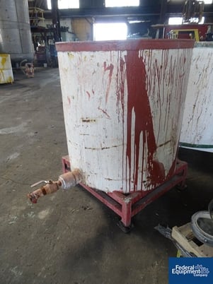 200 gallon 40" diameter x 42" straight side, Carbon Steel Mixing Tub, open top, flat bottom, 3" side bottom - Image 2