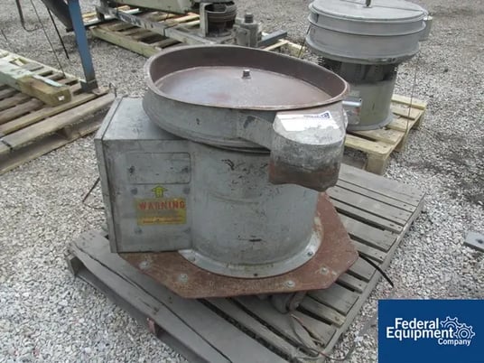 24" Midwestern #ME24L4-4-4, Carbon Steel circular screen, on base, .5 HP, 230/460 V. motor, As Is, #49613 - Image 2