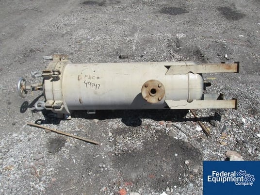 Rosedale, Carbon Steel bag filter, 18" dia. x 40" straight side, 2" inlet & outlet, #49747 - Image 1