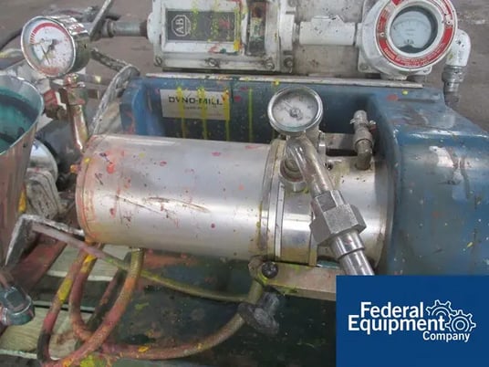 Chicago Boiler Dyno Mill #KDL-PILOT-US, Carbon Steel contacts, jacketed chamber on base, 220 V.explosion - Image 5