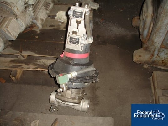 3" ITT Pure Flow Diaphram valves, sanitary stainless steel with air actuator, #24960 - Image 2