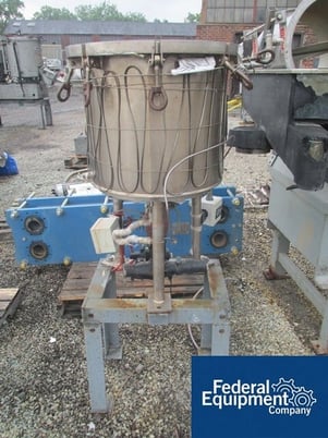 20 gallon B & G reactor, Stainless Steel, 20" dia.x 20" str.side, flat bolt on top, dish btm, 30 psi @ - Image 2