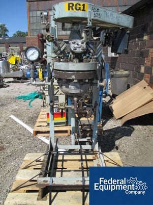 1 gallon Pfaudler, glass lined reactor, 750 psi & FV @ 450°F int, jacketed 675 psi & FV @ 350°F, 208-230 - Image 1