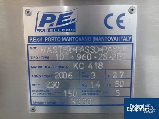 PE Labellers #Master, rotary labeler, #2767-2 - Image 2