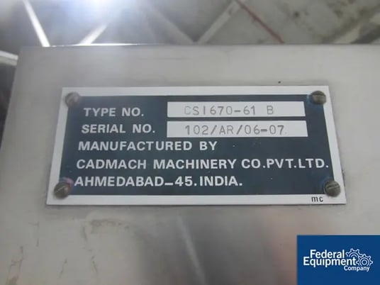 6.5 Ton, Cadmach #CSI670, tablet press, 61 station, #2748-8 - Image 2