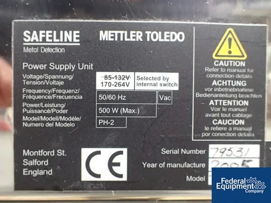 Safeline metal detectors, Pharma Tech dedusters, combination unit, #2815-26 (2 available) - Image 2
