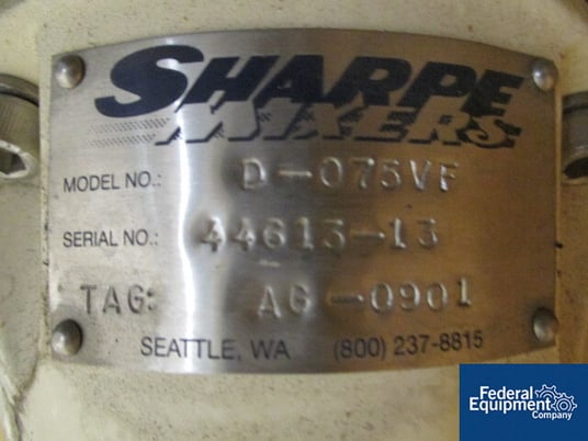 .75 HP Sharpe #D-075VF, agitator, 230/460 V., #192-23 - Image 3