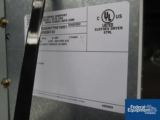 Cissell #CT025E, filter bag tumbler dryer, #236-12 - Image 6