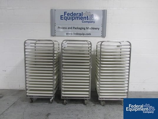 Stainless Steel Truck Oven Carts, approx. 24" x 52" x 72" high w/plastic trays (3 available), #2748-65 - Image 1