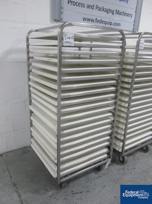 Stainless Steel Truck Oven Carts, approx. 24" x 52" x 72" high w/plastic trays (3 available), #2748-65 - Image 2