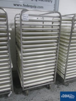 Stainless Steel Truck Oven Carts, approx. 24" x 52" x 72" high w/plastic trays (3 available), #2748-65 - Image 3