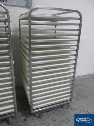 Stainless Steel Truck Oven Carts, approx. 24" x 52" x 72" high w/plastic trays (3 available), #2748-65 - Image 4