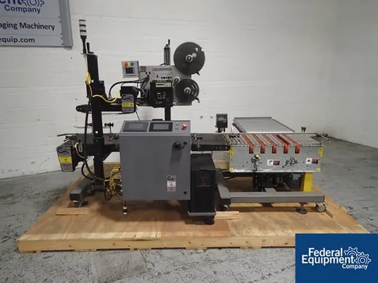 Weber #5300, box label printer/applicat, conveyor & reject, 101" long x 18" wide, 36" long reject pack-off - Image 2