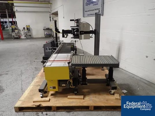 Weber #5300, box label printer/applicat, conveyor & reject, 101" long x 18" wide, 36" long reject pack-off - Image 3