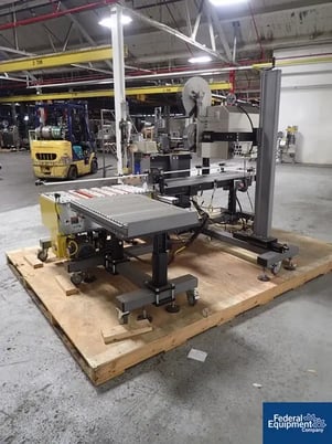 Weber #5300, box label printer/applicat, conveyor & reject, 101" long x 18" wide, 36" long reject pack-off - Image 4
