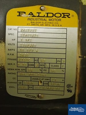 1700 cfm Donaldson Vibra-Shake #RVS-15, portable dust collector, 7.5 HP, 460 V., serial #IG746987, #2943-6 - Image 8