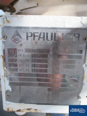 5 gallon Pfaudler, glass lined reactor, 25/150 psi, jacketed, reglassed by Pfaudler 1993, #2930-123 - Image 2