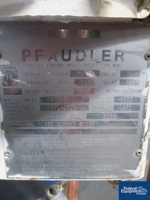 5 gallon Pfaudler, glass lined reactor, 25/150 psi, jacketed, reglassed by Pfaudler 1993, #2930-123 - Image 3